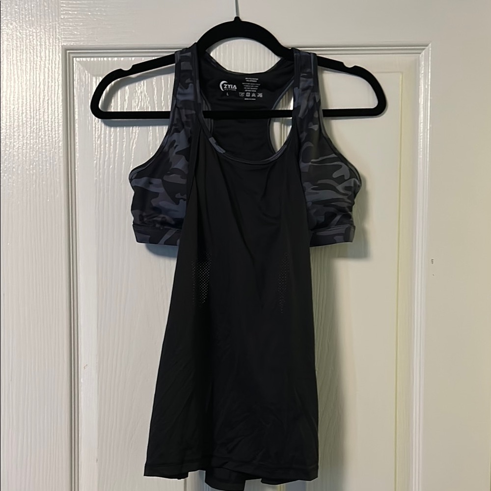 Zyia Women's Black Camo Tank Top